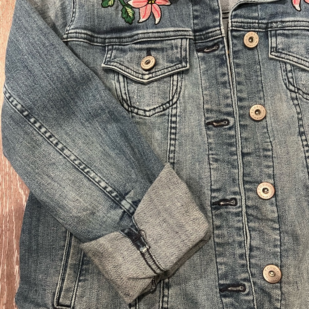 Torrid Embroidered Denim Jacket - Picture 9 of 15